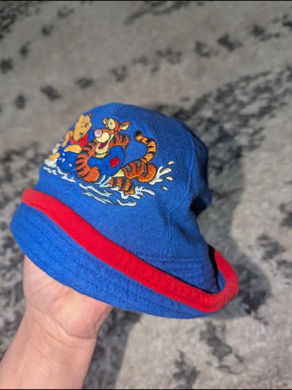 Disney Blue and Red Winnie the Pooh & Tigger Kids Bucket Hat